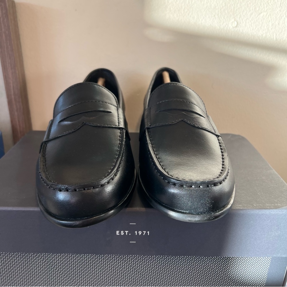 Rockport Classic black leather penny loafer New in Box 7W WIDE - Picture 2 of 7